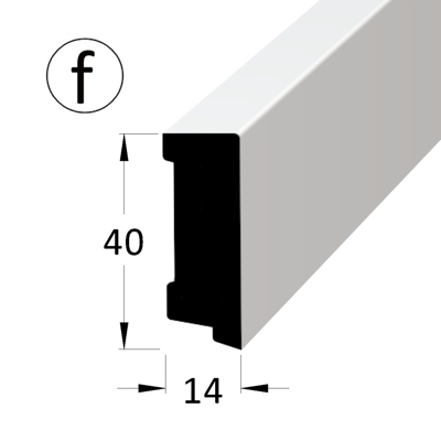 Podlahová lišta - P 4014 fbílá /240 (R1)