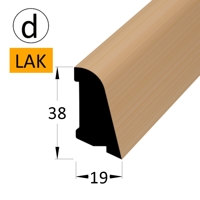 Podlahová lišta - P 3819 dBK-lak /240 (jádro BO)