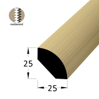 Rohová vnitřní lišta - RV 2525 SM /200 nast. - smrk